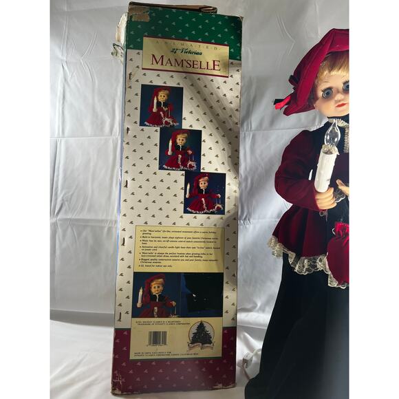 Victorian Animated Christmas Doll Musical Mam'Selle 90s Dynasty Holiday Classic - Picture 6 of 17
